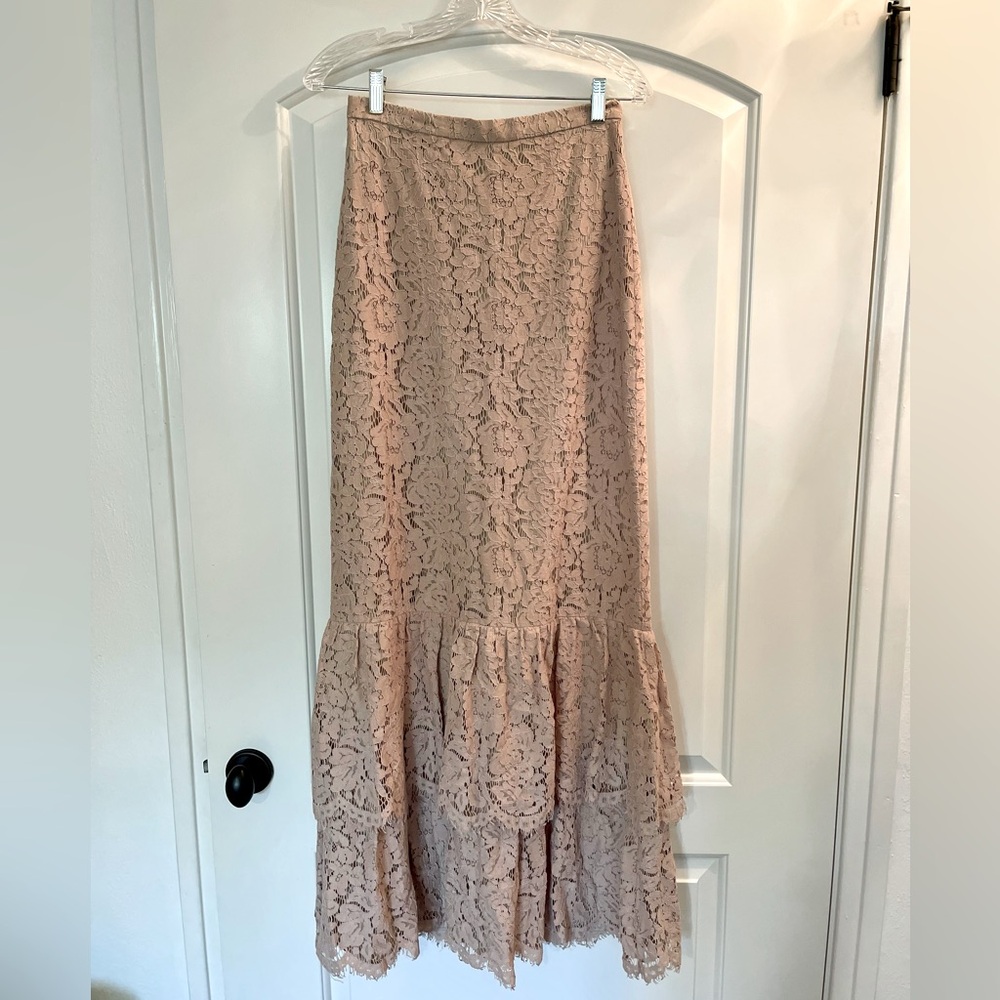 BHLDN Jenny Yoo Maxi Formal Lace Skirt